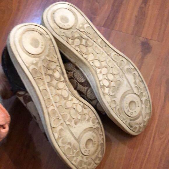 Coach Signature logo high top sneakers size 6 - Picture 5 of 10